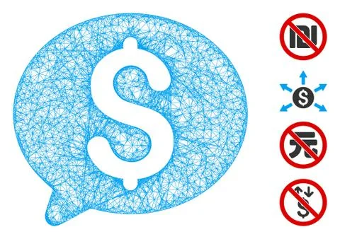Money Message Web Vector Mesh Illustration Stock Illustration