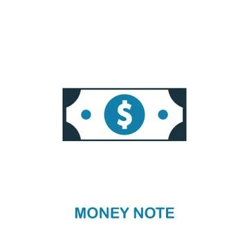 Money Note icon. Simple element illustration. Money Note pixel perfect icon Stock Illustration