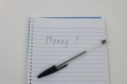 Money on Notepad Stock Photos