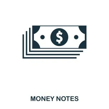 Money Notes icon. Flat style icon design. UI. Illustration of money notes icon Stock Illustration