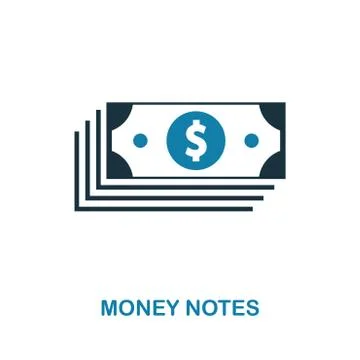 Money Notes icon. Simple element illustration. Money Notes pixel perfect icon Stock Illustration