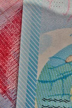 Money notes texture close-up macro Stock Photos