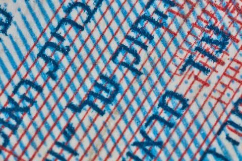 Money notes texture close-up macro Foto stock