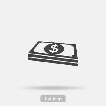 Money pack icon, Black vector is type EPS10 Stock Illustration