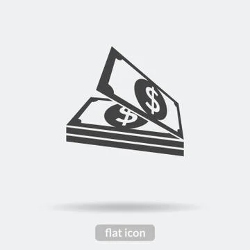 Money pack icon, Black vector is type EPS10 Stock Illustration