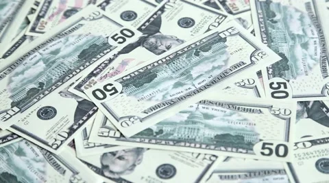 Money paper dollar falling Stock Footage 67949889