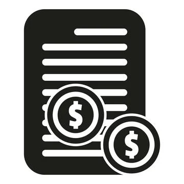 Money paper icon simple vector. Business work Stock Illustration