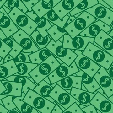 Money pattern with many dollar currency signs Stock Illustration