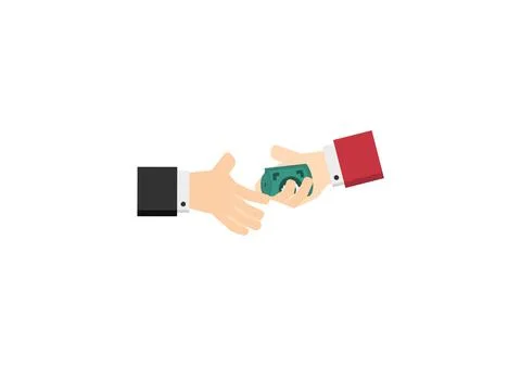 Money payment action vector isolated on white background Stock Illustration