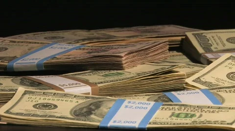 Money piles Stock Footage 512164