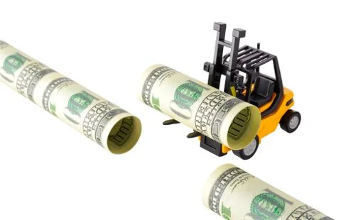 Money pipelining Stock Photos