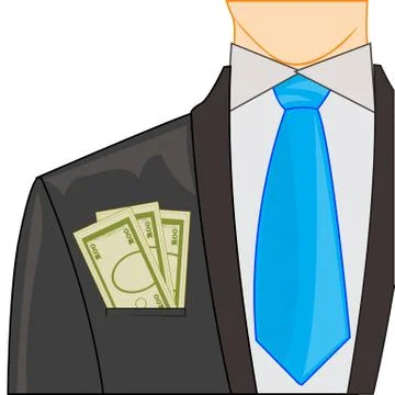 Money in pocket Stock Illustration