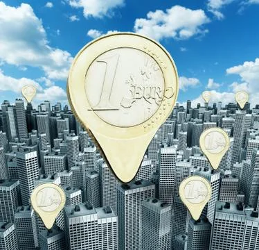 Money pointers Stock Illustration