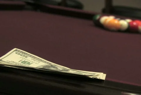 Money on Pool Table 1 Video stock 285646