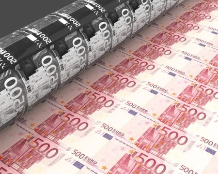 Money printing Stock Illustration