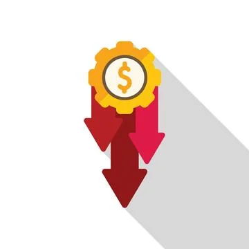 Money production system generating decreasing income streams Stock Illustration