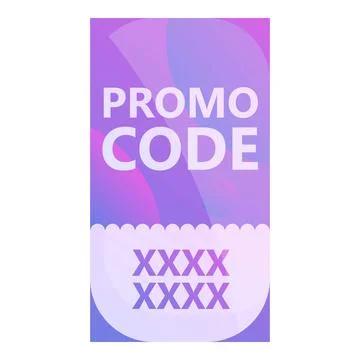 Money promo code icon cartoon vector. Coupon discount Stock-Illustration