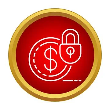 Money protection icon creating secure financial transactions concept Stock Illustration