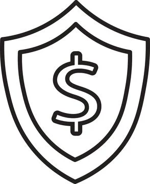 Money Protection Shield Stock Illustration