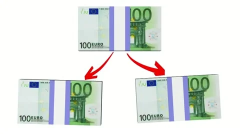 Money pyramid (Euro version) Stock Footage 19189146