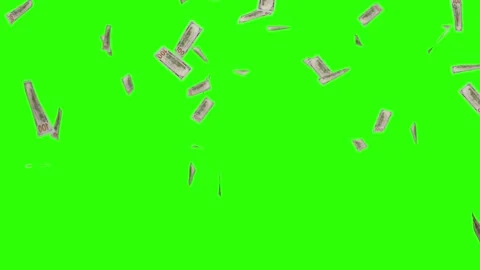 Money rain 100 USD falling down 動画素材 192406940