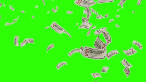 Money rain 100 USD falling down Видео 192406945