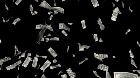 Money Rain Dollars 스톡 동영상 104709140
