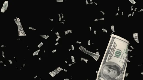 Money Rain Dollars 스톡 동영상 104709236