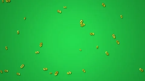 Money rain icon featuring falling banknotes for financial success and wealth Stock Footage 346262743