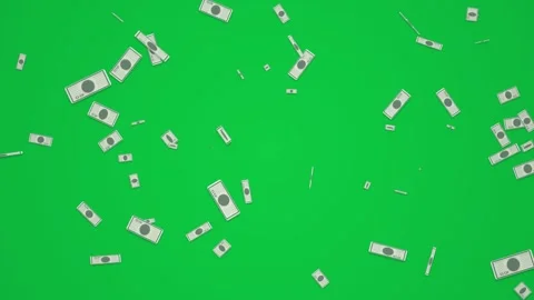 Money rain icon featuring falling currency banknotes for wealth and financial Stock Footage 346262857