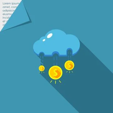 Money rain Stock Illustration