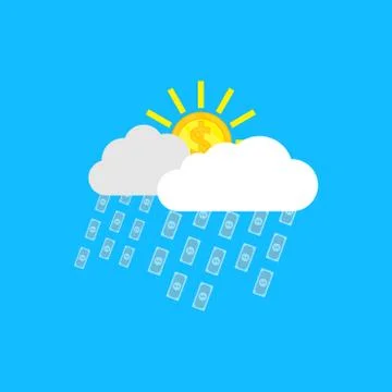 Money rain Stock Illustration