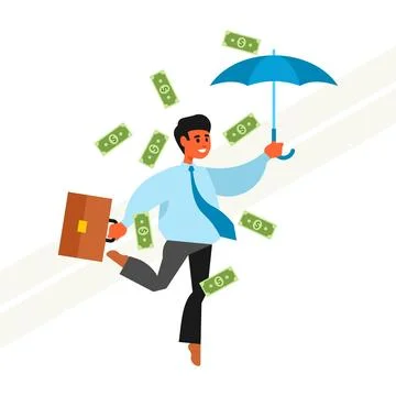 Money-rain Stock Illustration