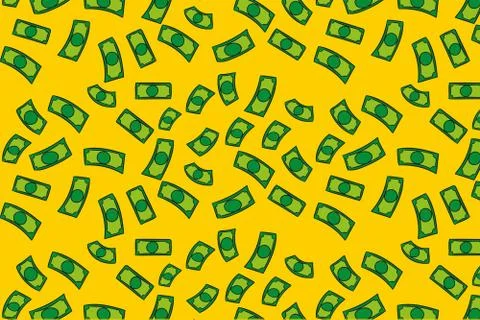 Money rain patten Stock Illustration