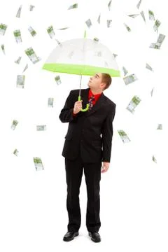 Money rain Stock Photos