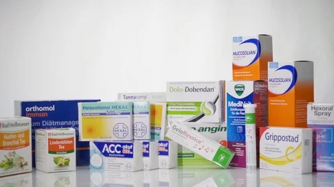 Money Raining Down On Medication Stock Footage 125872302