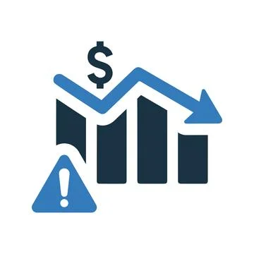 Money rate decrease icon. 库存插图