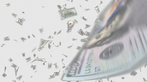 Money Realistic Falling Stock Footage 163199324