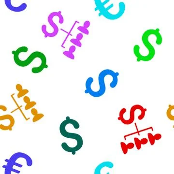 Money Recipients Flat Vector Seamless Pattern Stockillustratie