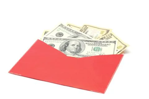 Money in red envelope Stock Photos