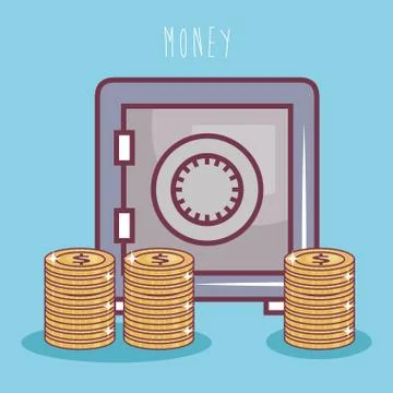 Money-related objects design Stock Illustration