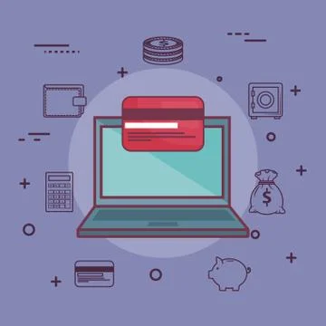 Money-related objects design Stock Illustration