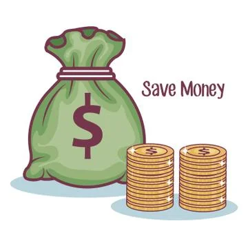 Money-related objects design Stock Illustration