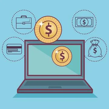Money-related objects design Stock Illustration