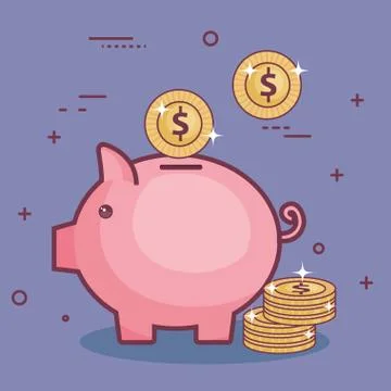 Money-related objects design Stock Illustration