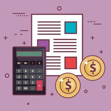 Money-related objects design Stock Illustration