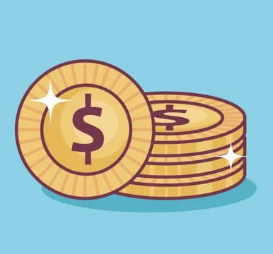 Money-related objects design Stock Illustration