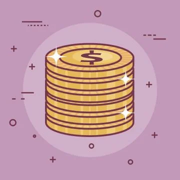Money-related objects design Stock Illustration