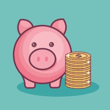 Money-related objects design Stock Illustration