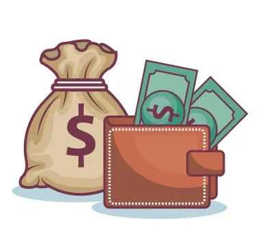 Money-related objects design Stock Illustration